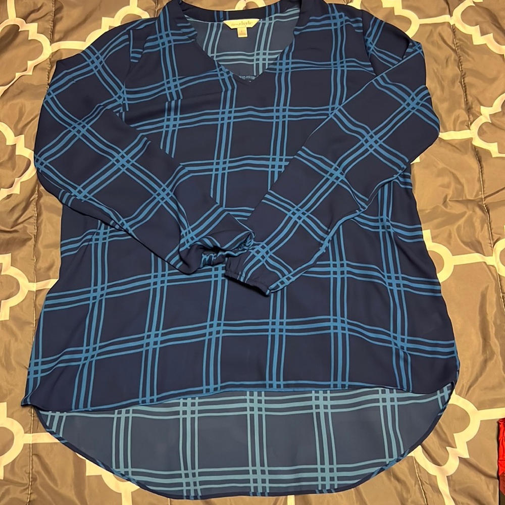 Charming Charlie’s Blue Shirt - Picture 1 of 4